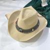Summer Women's Men's Sun Hat Western Cowboy Gentleman Jazz Sunscreen Handmade Straw Hats