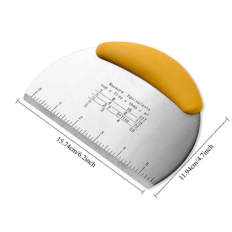 Скребок из нержавеющей стали для выпечки тортов, резак для муки, теста, молока, сахара, нож для соскабливания крема, кухонные принадлежности для выпечки
