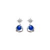 Planet Design Blue Earrings Niche Simple and Versatile Sweet Star Earrings for Women