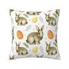 Винтажные наволочки с пасхальным кроликом и пасхальными яйцами, милые наволочки, полиэстер, декор, наволочка для диванной подушки, чехол для автомобиля 45x45см