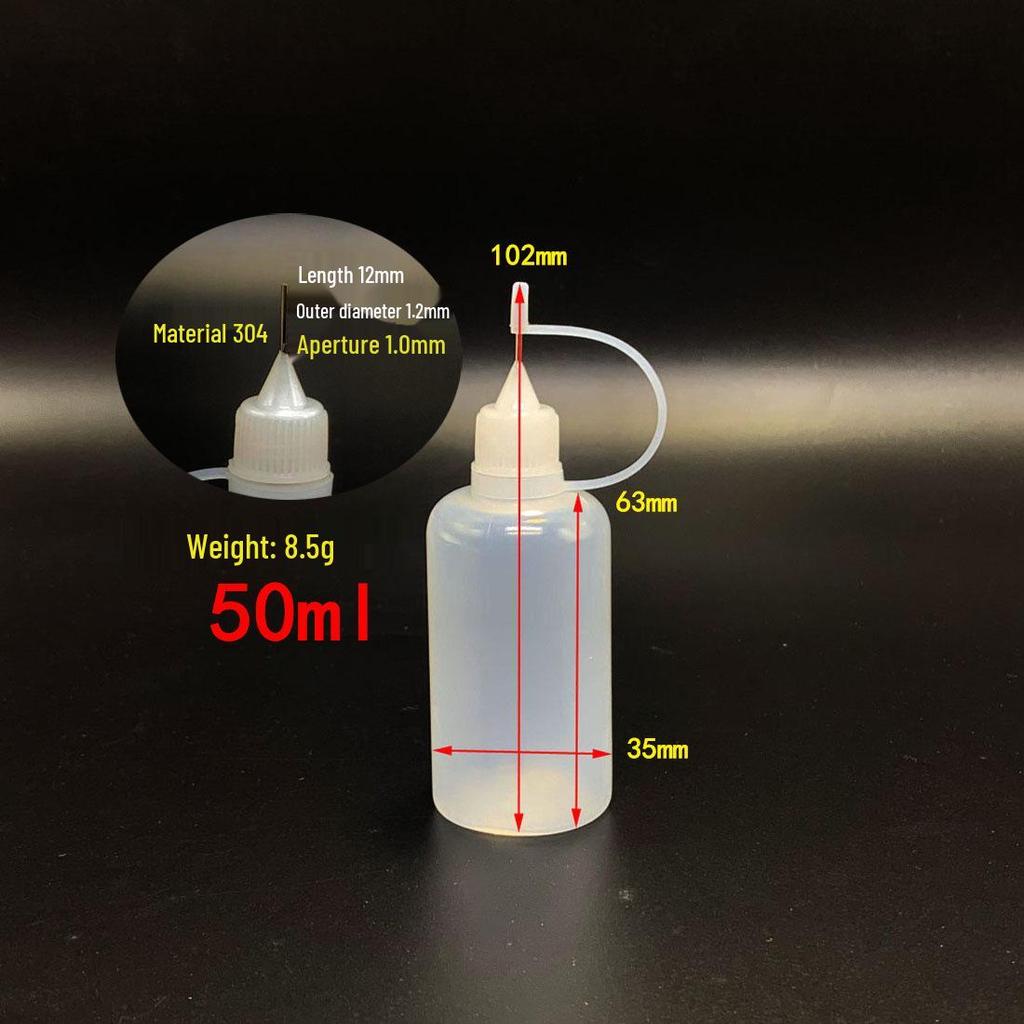 Needle-Point Liquid Dispensing Bottle for Makeup, Tattoo Pigment, Essential Oils, PE Plastic