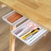 Creative Hidden Drawer Organizer Sticky Small Drawer Under Desk Space-saving Adhesive Stationery Holder Organizer Office/Home Use