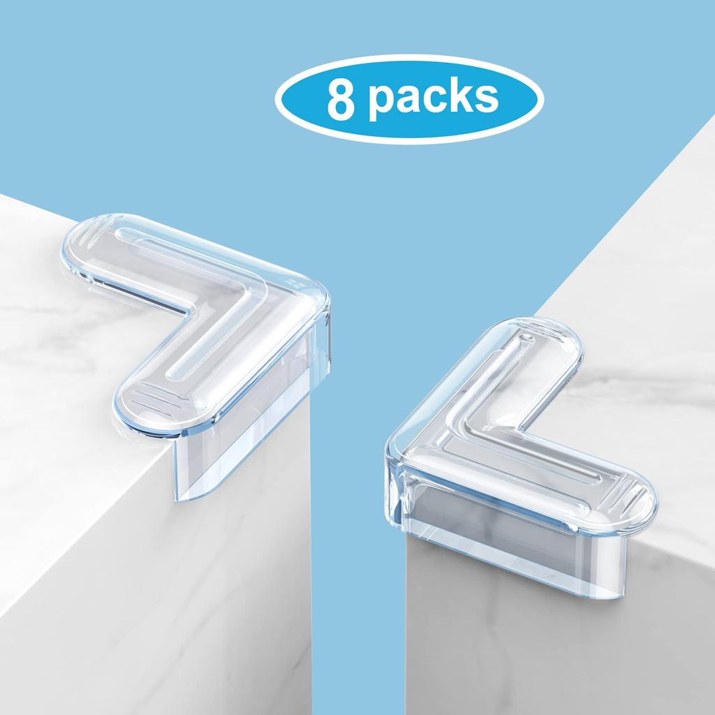 Bifine Защитные уголки для детской головы Изготовлены из Предотвращают Уголки-подушки для мер безопасности для и мебели 3M лента Упаковка из 8 Защита в форме подушки безопасности,