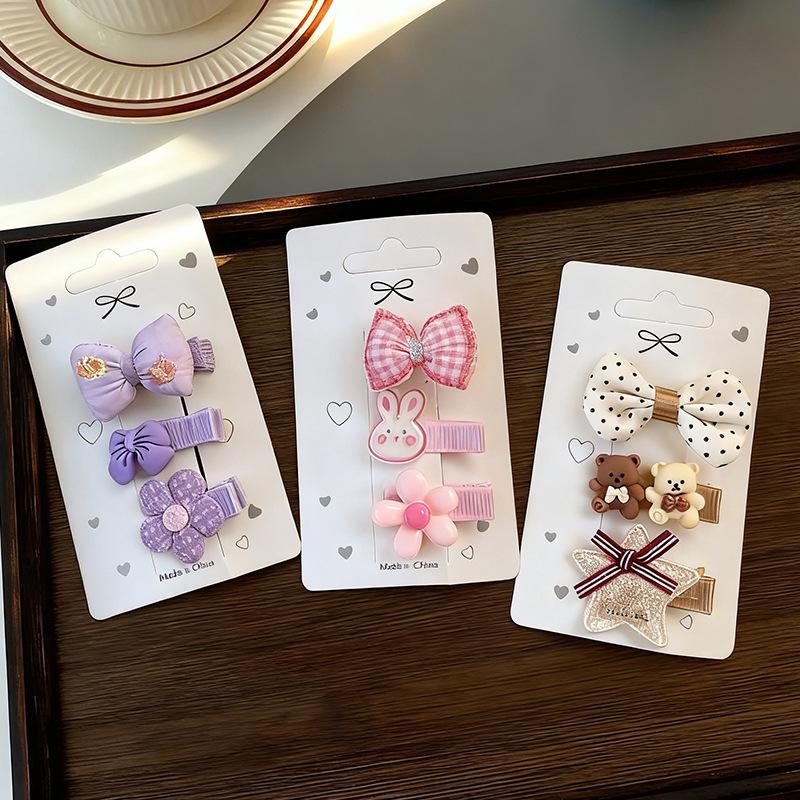 Adorable Bear Hair Clips & Bow Hairpins for Women: Cute Animal Cartoon Accessories