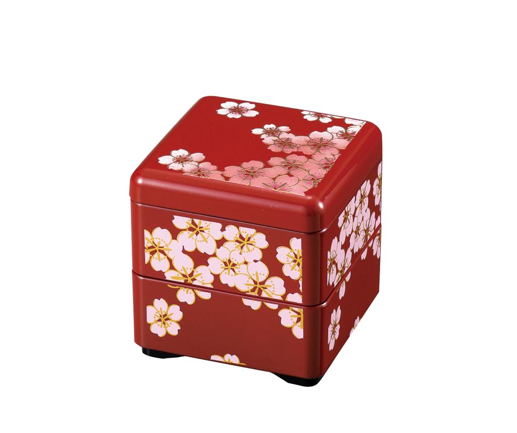 Tatsumiya Hospitality Mini Box with Cherry Blossom 54559 Poem, Size Approx. W6.4 D6.4 H6.4