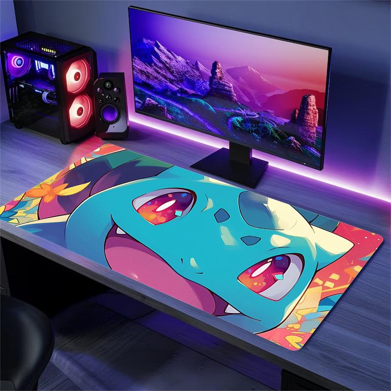 Bulbasaur Print Cushion Non-slip Laptop Tablet Big Mousepad XXL Mat Mini PC Playmat With Lock edge