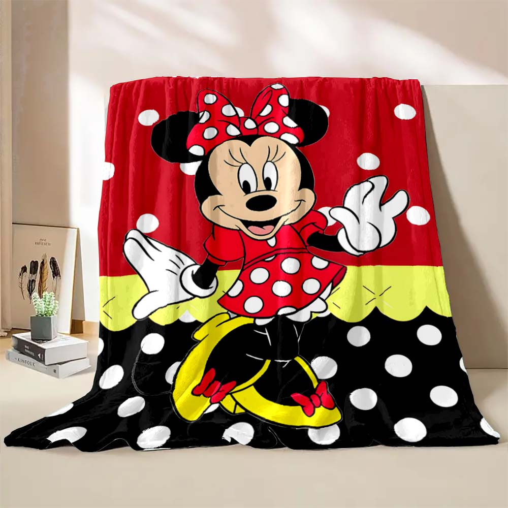 Cartoon Disney Minnie Mouse Mickey Print Blanket Warm and Soft Suitable for Children Adult Luxury Gifts Home Travel Camping