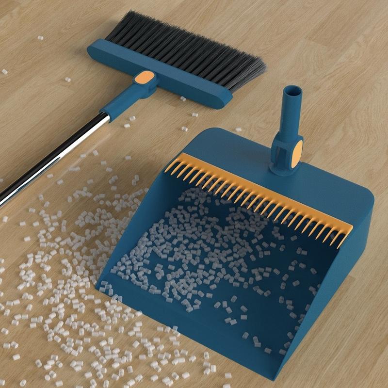 2/3 шт., складной веник, набор щеток для пола, домашний антипригарный веник для волос с длинной ручкой и комбинированным совком-стойкой, бытовой инструмент