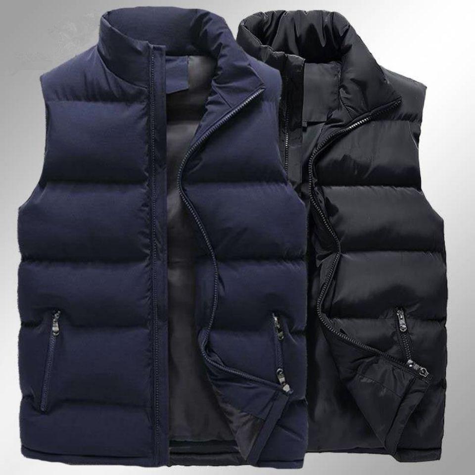 Жилет из пухового хлопка, мужская легкая куртка из пухового хлопка, утолщенная теплая куртка, большой размер, внутренняя и наружная одежда, жилет из хлопка, куртка