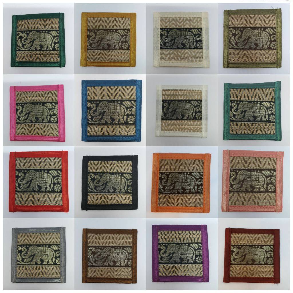 Коврики со слонами, подставки для напитков, тайские шелковые тростниковые коврики, подставки для обеденного стола, сувенирный подарок, ручная работа, ручная работа