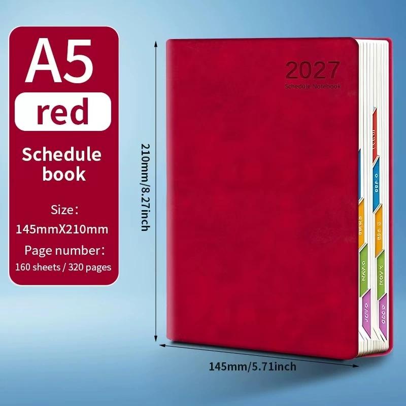 2027 Planner Efficiency Agenda Book Thick Paper Weekly Monthly Schedule Notebook for School Office Business Use