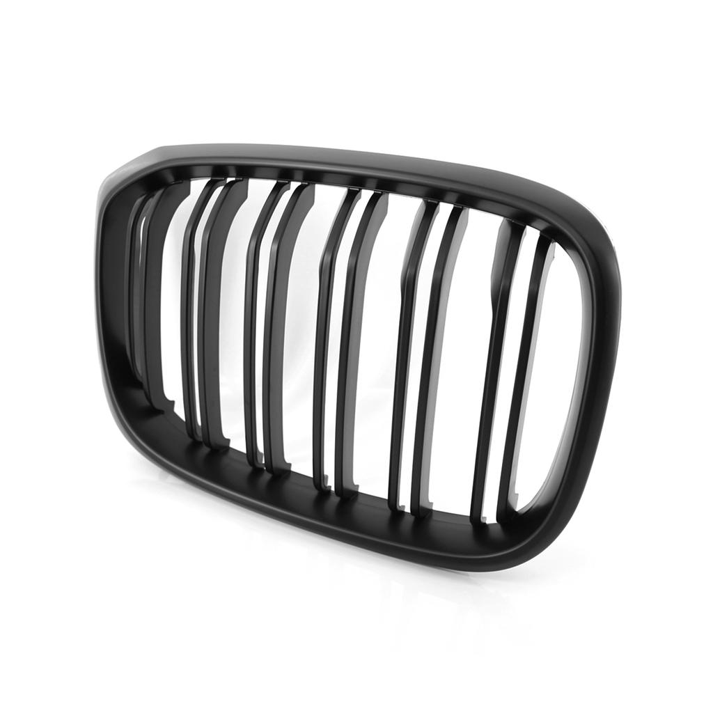 Double Slat Front Kidney Grille Grill Black Replacement for BMW G01 X3 G02 X4 2018-2020