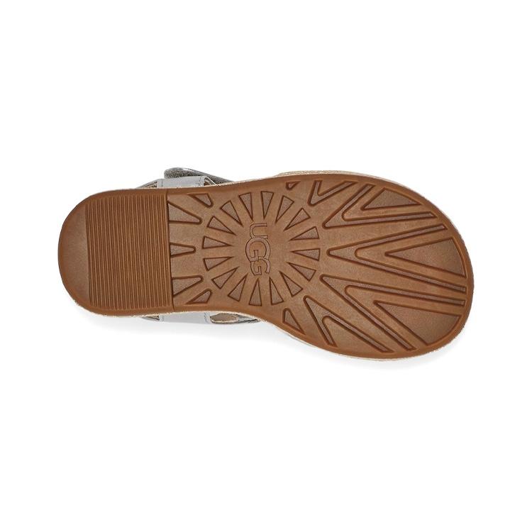(ТД) Сандалии UGG Emmery 'Серебристый металлик' для малышей 1118574T-SLVM