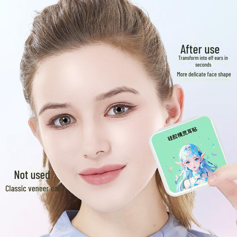 Invisible Matte Silicone Elf Ear Stickers with Support Keel