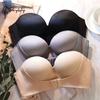 Strapless Bra for Women Front Buckle Push-Up Underwear Seamless No Wire Non-Slip Bra