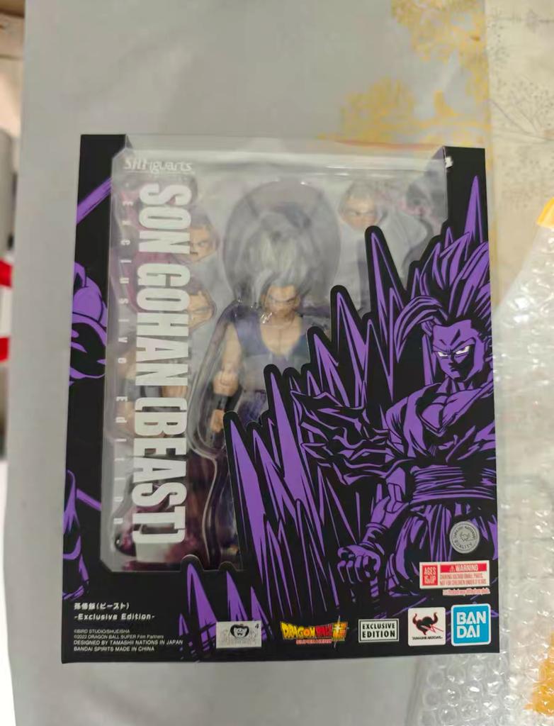 В наличии Доставка Bandai Shf Сон Гохан (Зверь) SDCC--Эксклюзивное издание Dragon Ball Super Super Hero Модель Игрушки Подарки