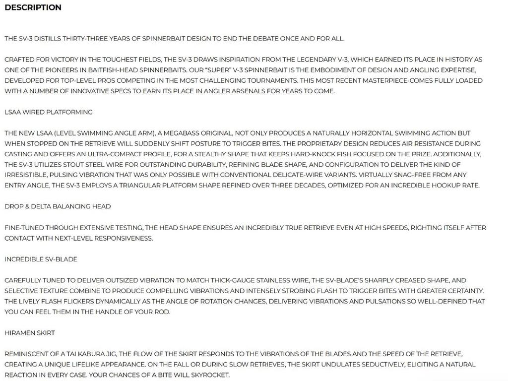 Megabass Спиннербейт SV 3 3/8 унции Жемчужный Шад (3448)