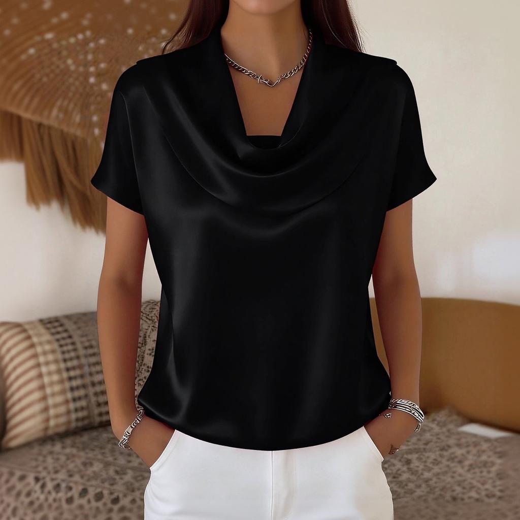 Женская модная повседневная цветная повседневная футболка с коротким рукавом