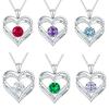 Shining Adjustable Women Necklace Gift Forever Love Heart Pendant Necklace Jewelry Accessories