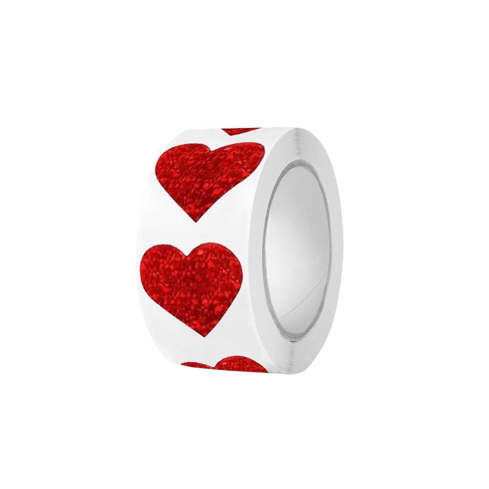 500pcs Sealing Stickers Love Heart Stickers Exquisite Blank Sealing Label Self-adhesive Handmade Reward Sticker Party
