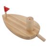 Balloon Powered Wooden Boat Cartoon Children Water Playing Bathing Toys