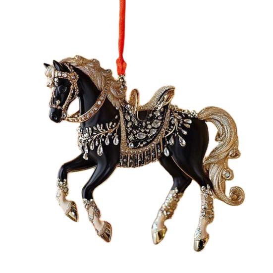 1/2/3/4/5/6/7/8/10/12/15/20/25 шт. Лошадиные украшения для рождественской елки Металлические стразы Лошадь