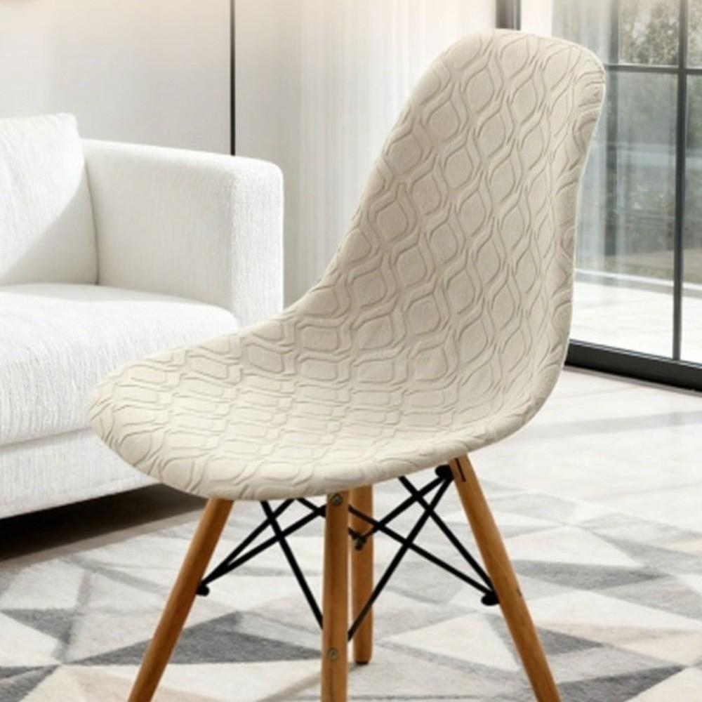 Short Back Dining Curved Chair Cover Jacquard Waterproof Slipcover Dust Cover Thickened Elastic Stretch Bar Seat Covers Room