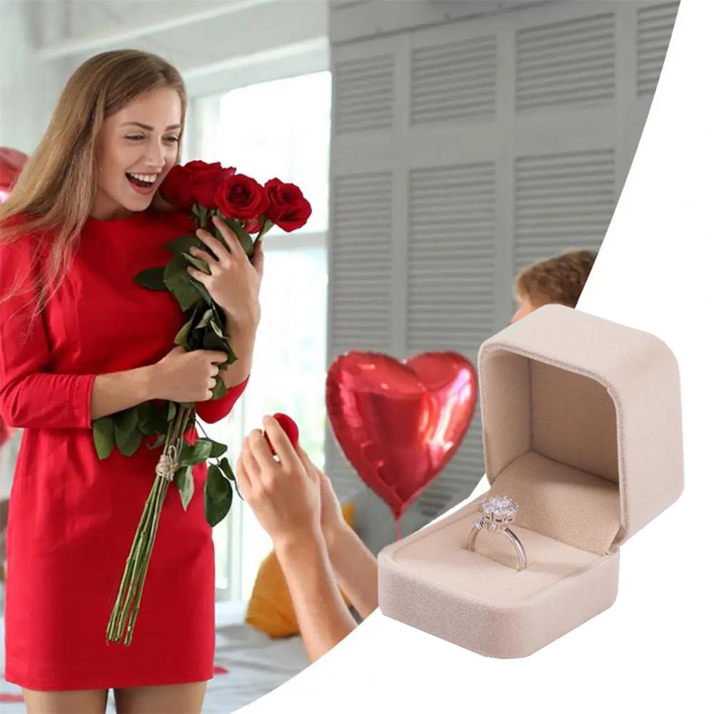 1 шт. Высококачественная квадратная свадебная бархатная коробка для серег и колец, удивительная подарочная витрина для серег и ювелирных изделий для помолвки