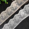 3Meters/lot 6.7cm Wide White Beige Snowflake Mesh Embroidery Lace Children's Clothing Home Textile Women's Clothing Skirt Decoration Accessories