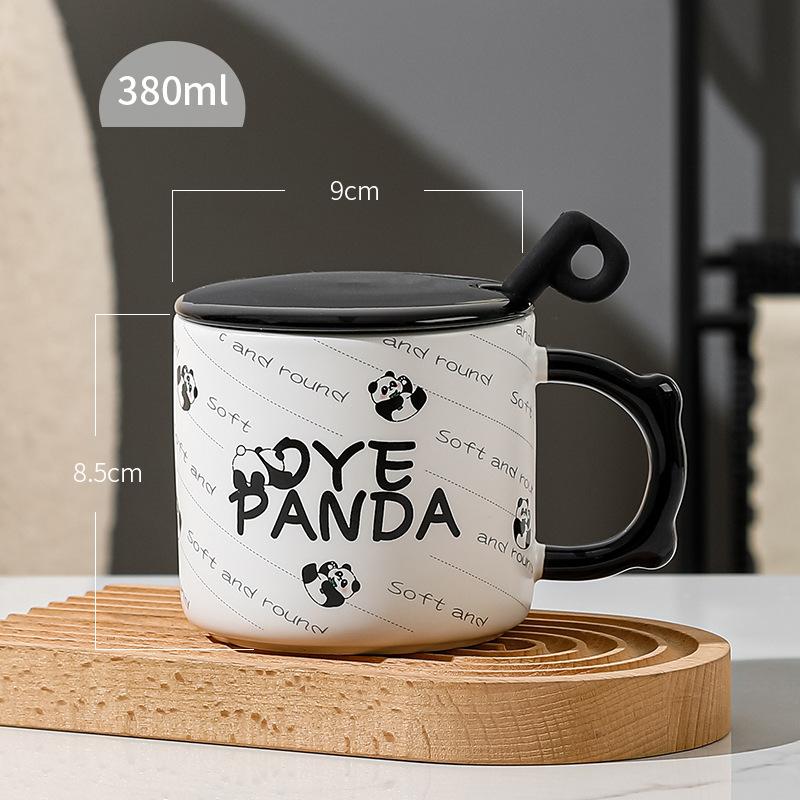 Мультяшная чашка сувенирная детская чашка для воды большая емкость термостойкая кружка с крышкой с ложкой керамическая чашка подарочная чашка