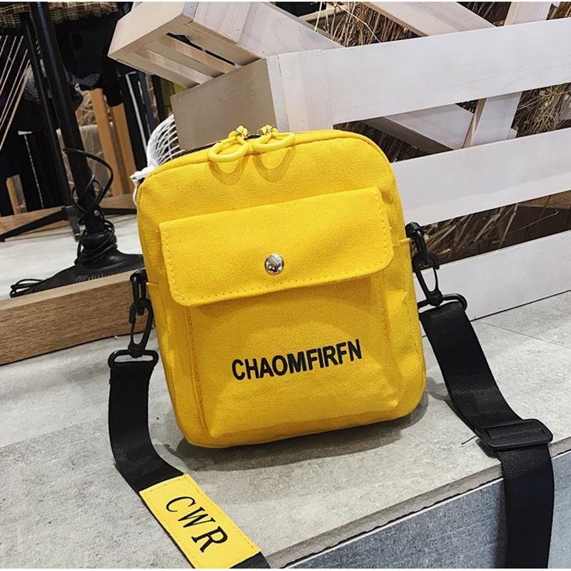 Modern Ins Hip Hop Girl Canvas Bag Women Messenger Bag Shoulder Bag With Various Colors Option For Leisure Black Outdoor Backpack Female Bags KTY