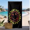 Быстросохнущее пляжное полотенце с принтом Nirvana, супервпитывающее, мягкое, легкое, банное полотенце для бассейна, летнего отдыха