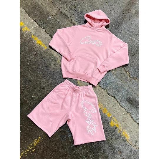 2024 new CORTEIZ pink sweater Korean autumn and winter new European and American tide street sweater set