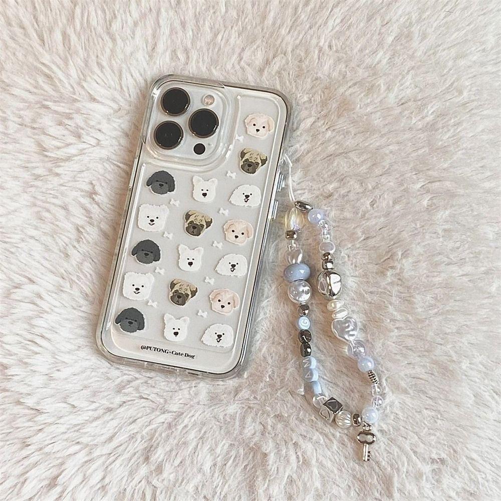 Hanging Cord Phone Strap Star Pearl Mobile Lanyard Trendy Pendant Beaded Phone Chain  Jewelry Gift