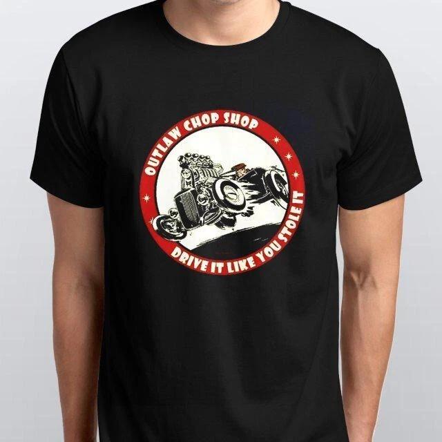 Men's and Women's T-shirts OUTLAW CHOP SHOP T-SHIRT RETRO S,M,L,XL,2XL