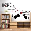 Креативные английские домашние наклейки на стену с изображением кота для гостиной, спальни, детской комнаты, фоновые наклейки для украшения стен