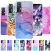 For TCL 30 Plus Case Patterned Transparent Silicone Soft TPU Cover Coque For TCL 30E 30 SE Cases For TCL 30 5G Bumper Fundas