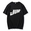Черная и розовая футболка с одинарным принтом Jump, корейская мода, футболки для женской группы, унисекс, уличная одежда, повседневные свободные футболки с коротким рукавом