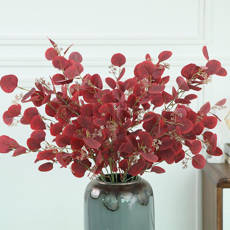 Simulation plant with fruit eucalyptus leaves, wedding theme wedding decoration, simulation plant