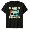 Ретро бумбокс No Sleep Til Brooklyn Графическая футболка для меломана