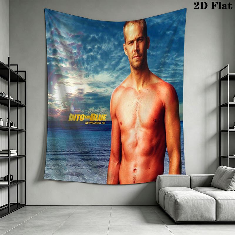 Paul Walker'S Cool Wall Tapestry Tapestry Fashion Print Wallmounted Home Decor Wall Covering Decoration Background Wall Hanging Cloth
