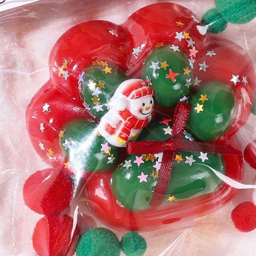 Cartoon Cat Paw Squeeze Toy Waffle Pinch Food Series Toy Beads Christmas Fidget Doll Party