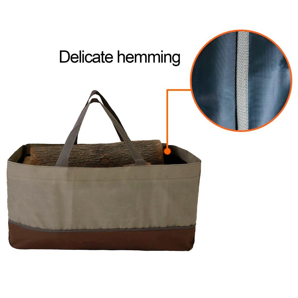 Large Capacity Firewood Log Carrier Durable Log Carrier Tote Fire Wood Holder Bag Outdoor Camping