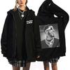 Men's Zipper Hoodies Anuel AA Real Hasta La Muerte Print Sweatshirts Streetwear Rapper Loose Casual Vintage Hoodie Jacket
