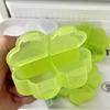 Plastic Pill Storage Box Four-leaf Clover Drug Contain Portable Daily Pill Organizer