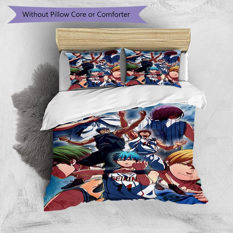 3pcs Kuroko's Basketball2 pattern bedding set duvet cover set includes duvet cover &pillowcases, perfect all season bedroom decoration & gift