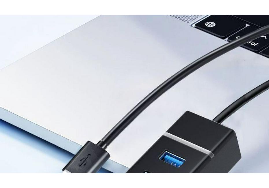 Высокоскоростной многопортовый USB 3.0 концентратор с вертикальным расширением для ноутбуков и настольных компьютеров.