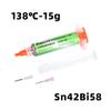 Sn42Bi58 SMD паста для сварки 138 ℃ низкотемпературный бессвинцовый шприц без очистки паяльная паста для ремонта компонентов телефона