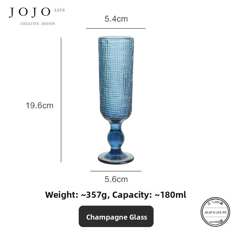 Exquisite Color Transparent Glass Wine Glasses for Home Use Premium Quality Wine Cups Nordic Style Pure Color Beverageware