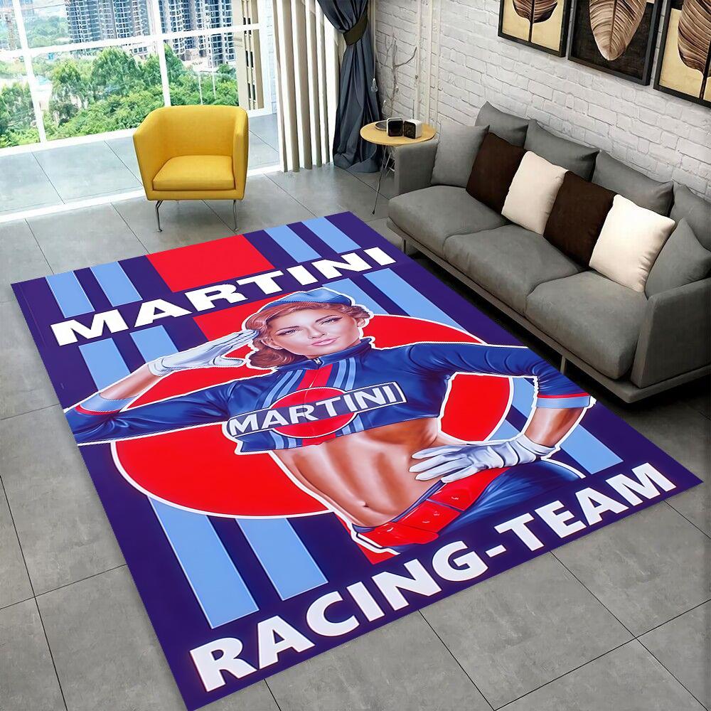3D Ковер Логотип Гоночного Автомобиля M-Martini Мото Ковер для Дома Гостиной Спальни Дивана Прихожей Декор, Детский Игровой Нескользящий Коврик Подарок